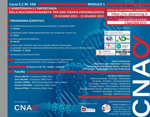 A GIUGNO TORNA IL CORSO ECM SU ADROTERAPIA E MULTISCIPLINARIETÀ