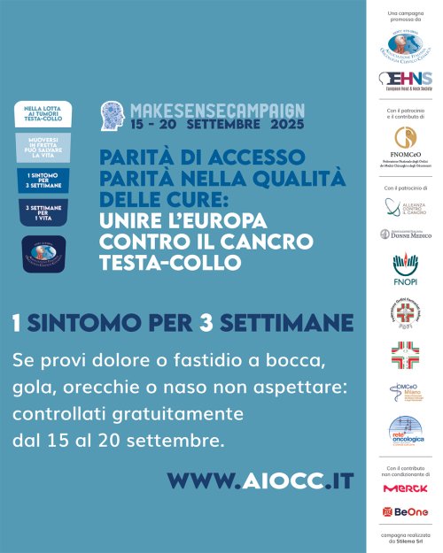 15-20 settembre 2025: CNAO A FIANCO DI AIOCC NELLA  MAKE SENSE CAMPAIGN