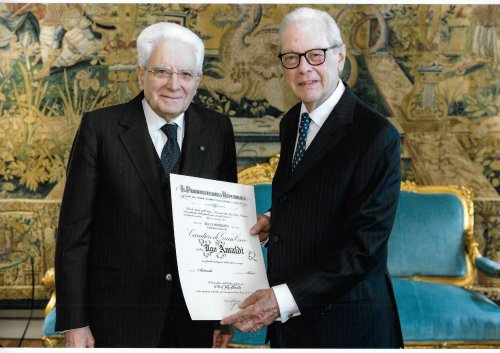 Il Prof. Ugo Amaldi insignito dell’Onorificenza di Cavaliere di Gran Croce dal Presidente della Repubblica