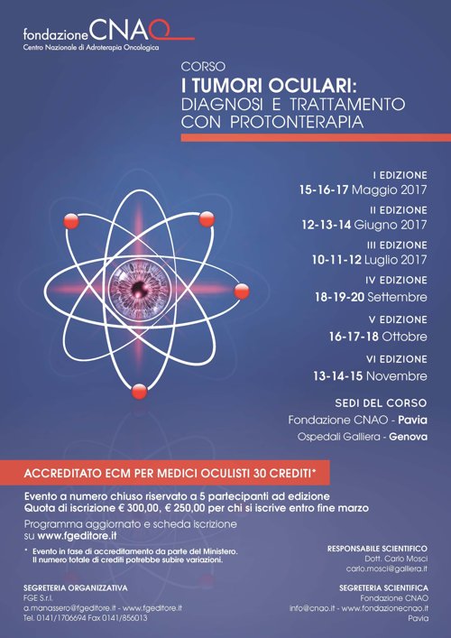 Corso i tumori oculari: diagnosi e trattamento con protonterapia